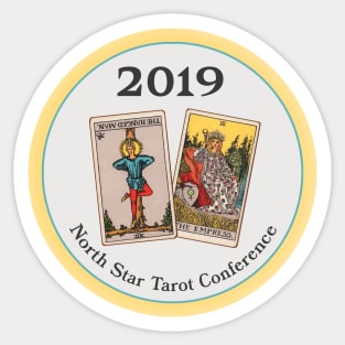 Hanged Man & Empress Logo - 2019 North Star Tarot Conference Sticker